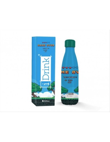 Bottiglia Termica 500ml GAME OVER iDRINK - Acciaio Inox