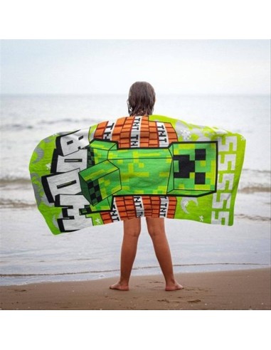 Telo mare Minecraft – 70x140 cm, avventura in spiaggia a blocchi!