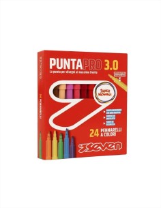 Pennarelli Puntapro 3.0 lavabili - 24 pezzi - Seven