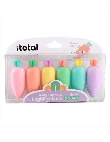iTOTAL Evidenziatori 6pz CAROTE Macaron