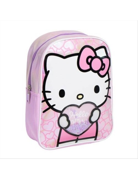 Zaino olografico Hello Kitty Cuore – 25x32 cm, brillante e super trend