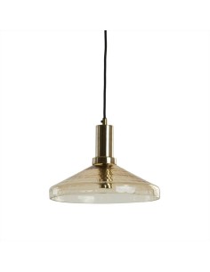 Lampada a sospensione Ø30x21 cm DELILO glass amber+antique bronze