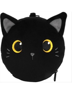 iTOTAL Cuscino da viaggio con mascherina GATTO NERO 🐈‍⬛ | Diamante Ro 2
