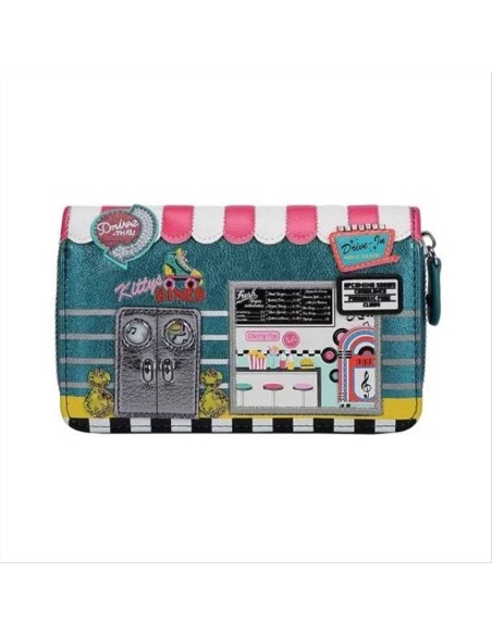 Portafoglio medium con Zip Kitty's Diner