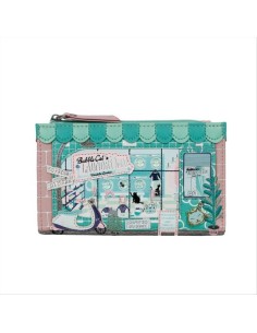Portafoglio piegato compatto Bubblie Cats Laundromat Vendula London
