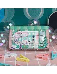 Portafoglio piegato compatto Bubblie Cats Laundromat Vendula London 2