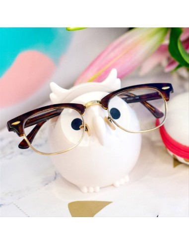 Poggia Occhiali GUFO Bianco 🦉 – Portaocchiali Stabile e Decorativo Py