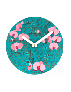 Orologio da parete 26cm Orchid Blu | Diamante Rosa