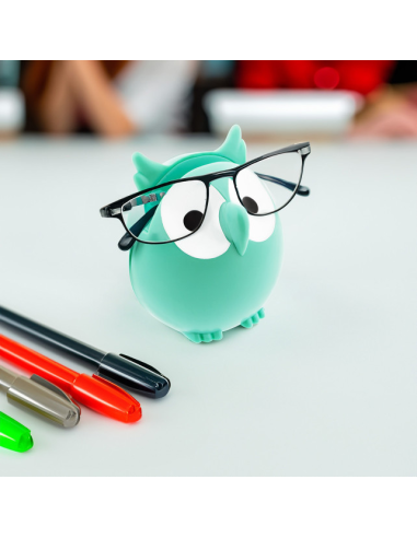 Poggia Occhiali GUFO Turchese 💙🦉 – Portaocchiali Colorato e Stabile