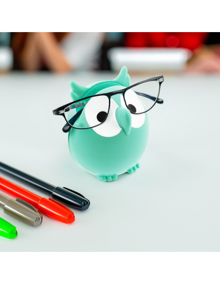 Poggia Occhiali GUFO Turchese 💙🦉 – Portaocchiali Colorato e Stabile