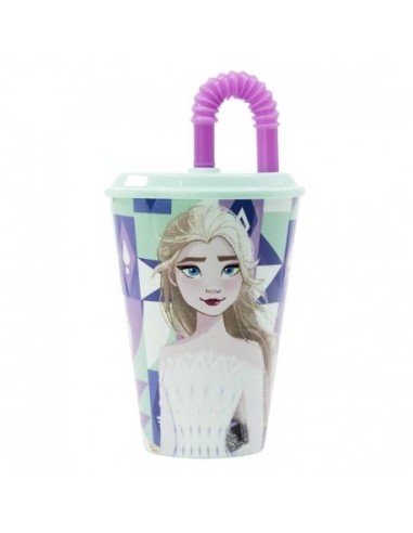 Bicchiere Frozen Ice Magic con cannuccia pieghevole 430 ml  | Diamante