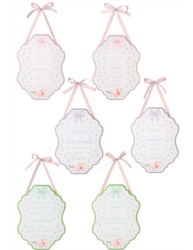 Targhetta in legno con dedica Le Regole - 6 varianti (1pz)