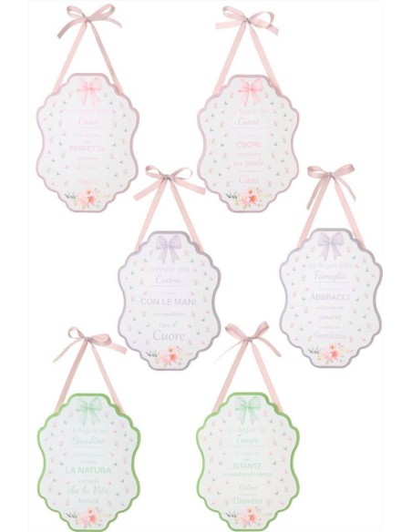 Targhetta in legno con dedica Le Regole - 6 varianti (1pz)