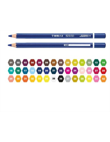 SEVEN Pastelli Mina PRO 4.0 ✨ 42 Colori Sfusi | Diamante Rosa