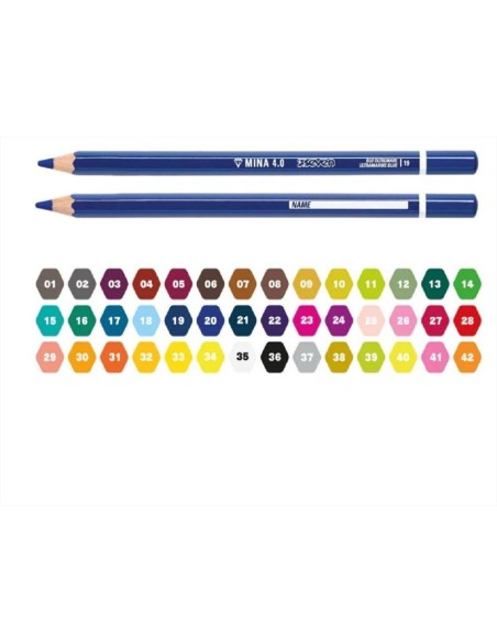 SEVEN Pastelli Mina PRO 4.0 ✨ 42 Colori Sfusi | Diamante Rosa