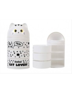 iTOTAL Organizer verticale GATTO BIANCO 🐱 | Diamante Rosa