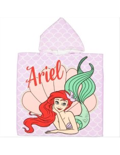 Poncho mare Ariel Disney – 60x120 cm, asciugatura rapida ed eco-friend