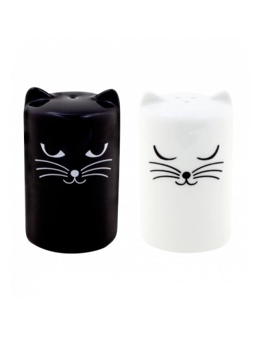 Saliera e pepiera – Gatto nero e gatto bianco