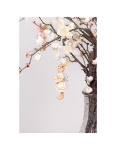 Decorazione da appendere - Coniglietta con uovo 4x11cm | Diamante Rosa 2