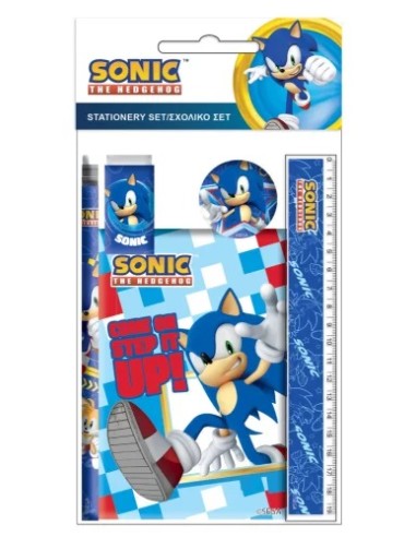 Set cancelleria 5pz Sonic The hedgehog