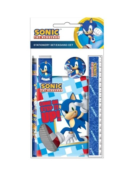 Set cancelleria 5pz Sonic The hedgehog