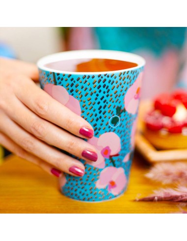 Maxi mug/Vasetto Orchid Blu