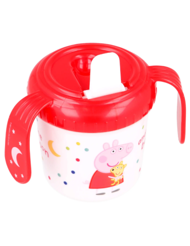 Bicchiere 250ml con beccuccio Peppa Pig 10M+ | Diamante Rosa