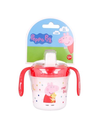 Bicchiere 250ml con beccuccio Peppa Pig 10M+ | Diamante Rosa