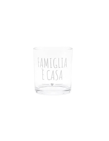 Bicchiere in vetro 300ml con scritta 4 varianti | Diamante Rosa