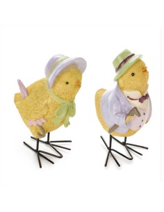 Pulcino con zampe metallo 2 varianti (1 pz) - Nuvole di Stoffa