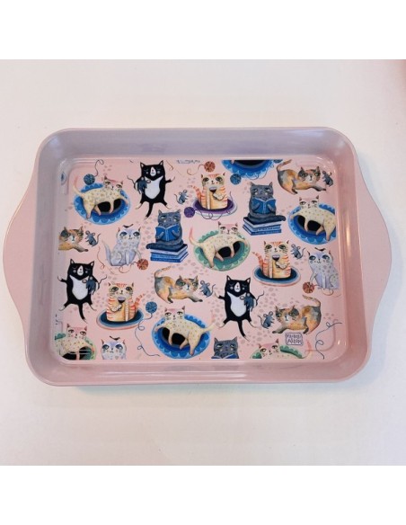Vassoio gatti pazzi 21 x 14 cm Allen designs | Diamante Rosa
