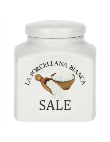 Barattolo decorato Sale Conserva 1.1L - La Porcellana Bianca