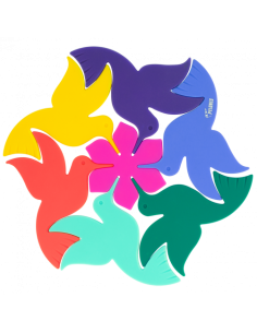 Sottopentola/bicchieri Colibrì Multicolor 2