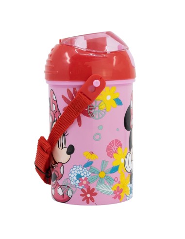 Bottiglia Compatta 450ml con cannuccia Minnie Spring Look | Diamante R