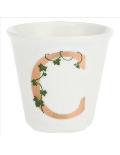 Bicchierino da espresso C con cucchiaino - La Porcellana Bianca 2