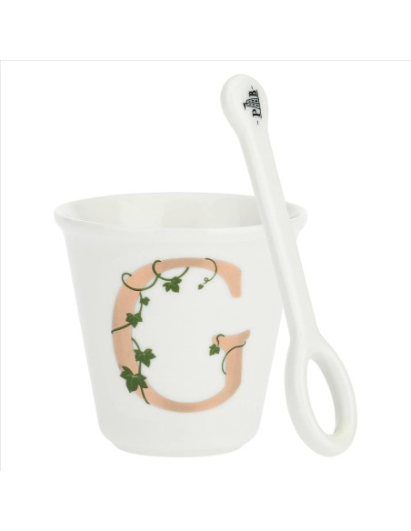 Bicchierino da espresso G con cucchiaino - La Porcellana Bianca
