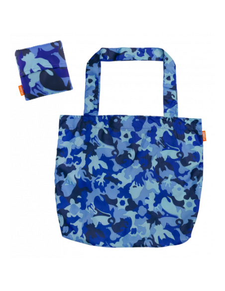 Borsa della spesa pieghevole Camouflage blu: Pratica e Stilosa per uno