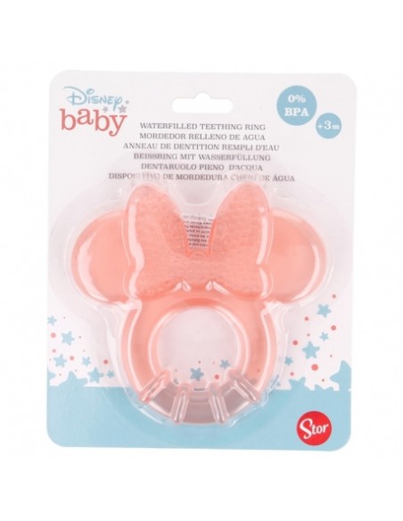 Dentaruolo pieno d'acqua 3+ Mesi Minnie | Diamante Rosa