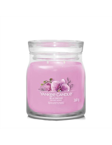 Wild Orchid candela giara media Signature Yankee Candle Diamante Rosa