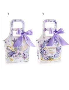 Confezione regalo con fiocchetto color lavanda - 2 modelli | Diamante 
