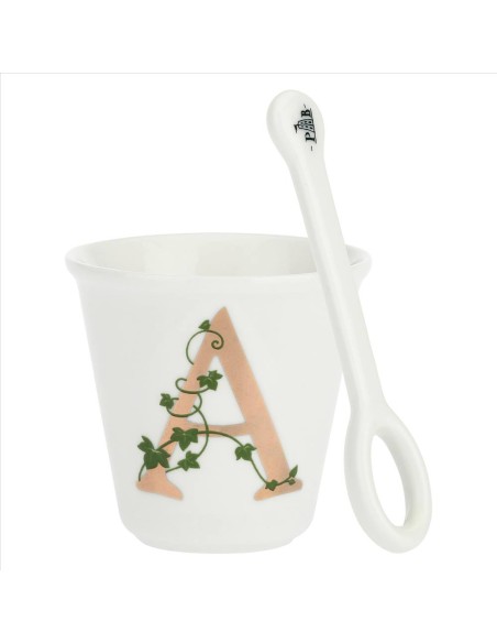 Bicchierino da espresso A con cucchiaino - La Porcellana Bianca
