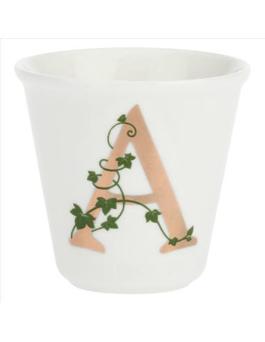 Bicchierino da espresso A con cucchiaino - La Porcellana Bianca