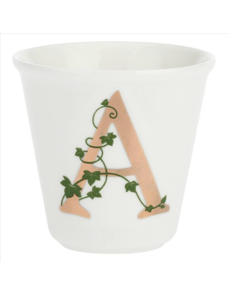 Bicchierino da espresso A con cucchiaino - La Porcellana Bianca