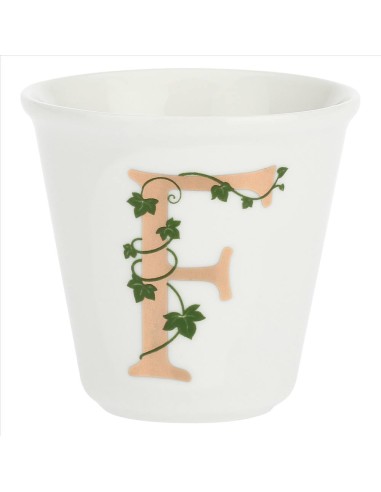 Bicchierino da espresso F con cucchiaino - La Porcellana Bianca