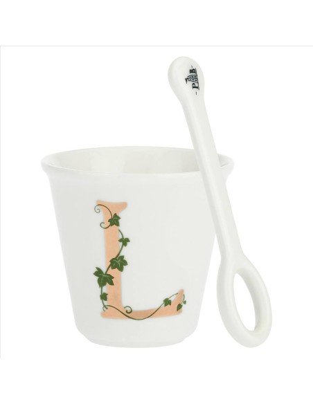 Bicchierino da espresso L con cucchiaino - La Porcellana Bianca