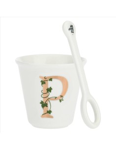 Bicchierino da espresso P con cucchiaino - La Porcellana Bianca