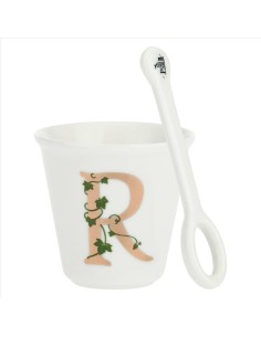 Bicchierino da espresso R con cucchiaino - La Porcellana Bianca