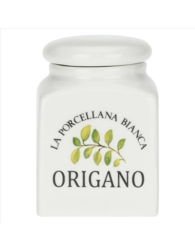 Barattolo decorato Origano Conserva 0,175 L - La Porcellana Bianca