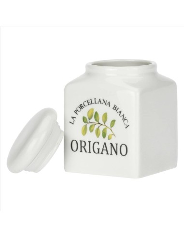 Barattolo decorato Origano Conserva 0,175 L - La Porcellana Bianca