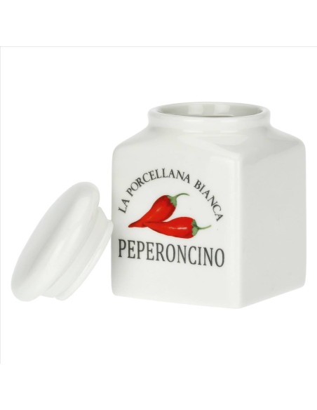 Barattolo decorato Peperoncino Conserva 0,175 L - La Porcellana Bianca